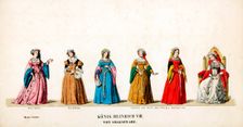 Theatre costume designs for Shakespeare's play, Henry VIII, 19th century