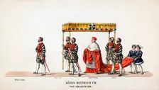 Theatre costume designs for Shakespeare's play, Henry VIII, 19th century