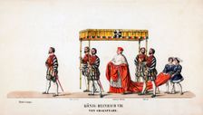 Theatre costume designs for Shakespeare's play, Henry VIII, 19th century