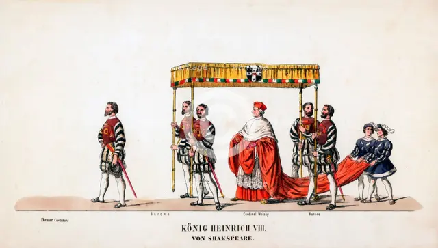 Theatre costume designs for Shakespeare's play, Henry VIII, 19th century. Artist: Unknown