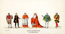 Theatre costume designs for Shakespeare's play, Henry VIII, 19th century