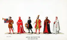 Theatre costume designs for Shakespeare's play, Henry VIII, 19th century