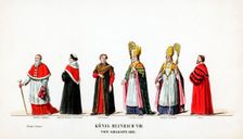 Theatre costume designs for Shakespeare's play, Henry VIII, 19th century