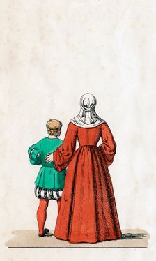 Theatre costume designs for Shakespeare's play, Henry VIII, 19th century