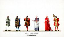 Theatre costume designs for Shakespeare's play, Henry VIII, 19th century