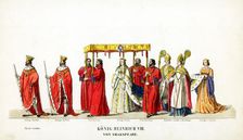 Theatre costume designs for Shakespeare's play, Henry VIII, 19th century