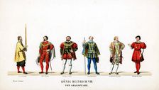 Theatre costume designs for Shakespeare's play, Henry VIII, 19th century