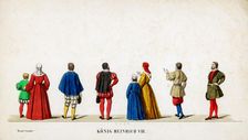 Theatre costume designs for Shakespeare's play, Henry VIII, 19th century