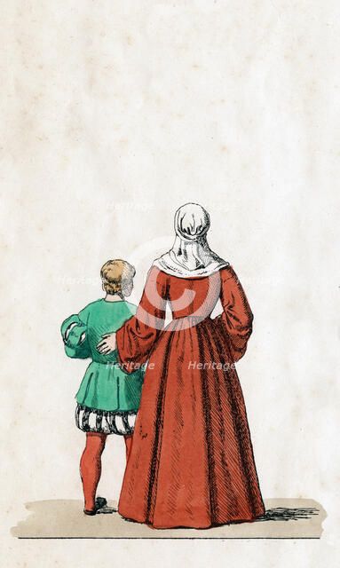 Theatre costume designs for Shakespeare's play, Henry VIII, 19th century. Artist: Unknown