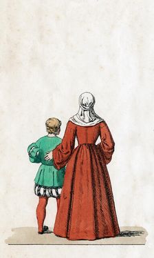 Theatre costume designs for Shakespeare's play, Henry VIII, 19th century