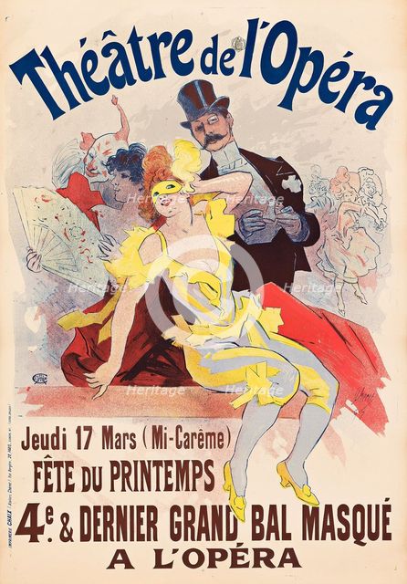 Théâtre de l'Opéra - 4e & Dernier Grand Bal Masqué, 1897. Creator: Jules Cheret.