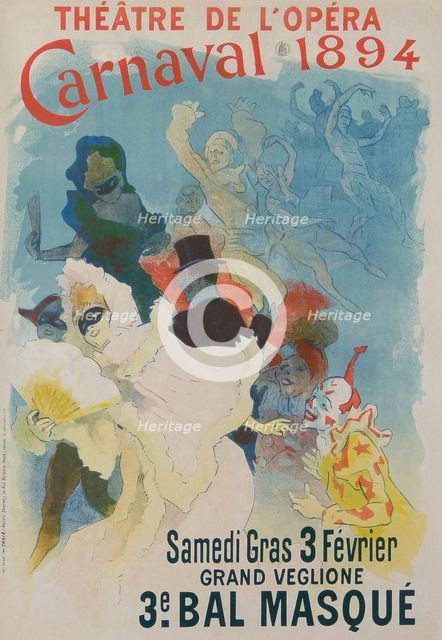 Théâtre de l’Opéra, Carnaval 1894, 1894. Artist: Chéret, Jules (1836-1932)