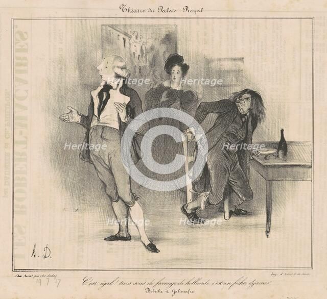 Théatre de palais royal..., 19th century. Creator: Honore Daumier.