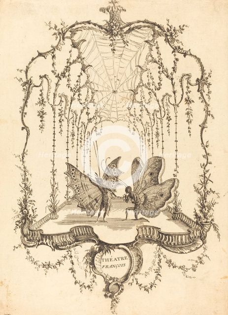 Théâtre Français, in or after 1756. Creator: Charles-Germain de Saint-Aubin.