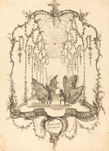 Théâtre Français, in or after 1756. Creator: Charles-Germain de Saint-Aubin