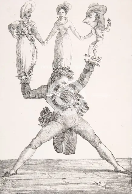 Théâtre Italien, 1821., 1821. Creator: Eugene Delacroix.