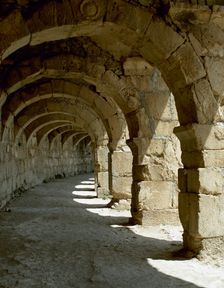 Theatre of Aspendos, Roman period, 170 AD, Asia Minor, Turkey, 2000. Creator: LTL