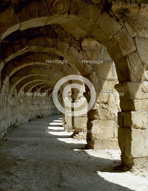 Theatre of Aspendos, Roman period, 170 AD, Asia Minor, Turkey, 2000.  Creator: LTL.