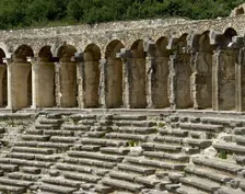 Theatre of Aspendos, Roman period, 170 AD, Asia Minor, Turkey, 2000. Creator: LTL
