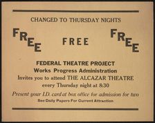 Theatre poster, Los Angeles, Los Angeles, [193-]. Creator: Unknown