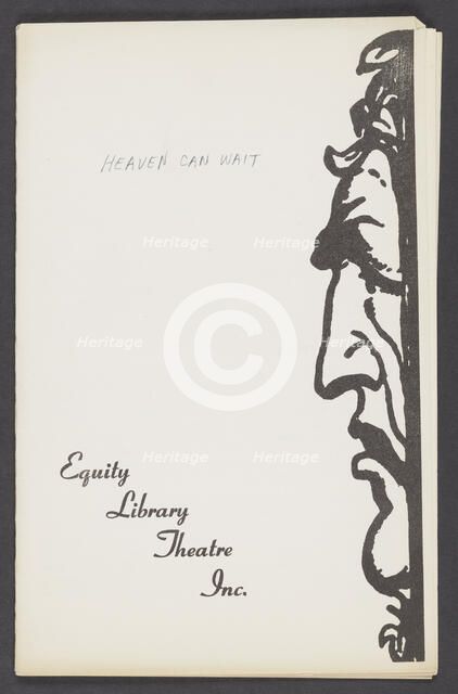 Theatre programme for Heaven Can Wait, 1957. Creator: Unknown.