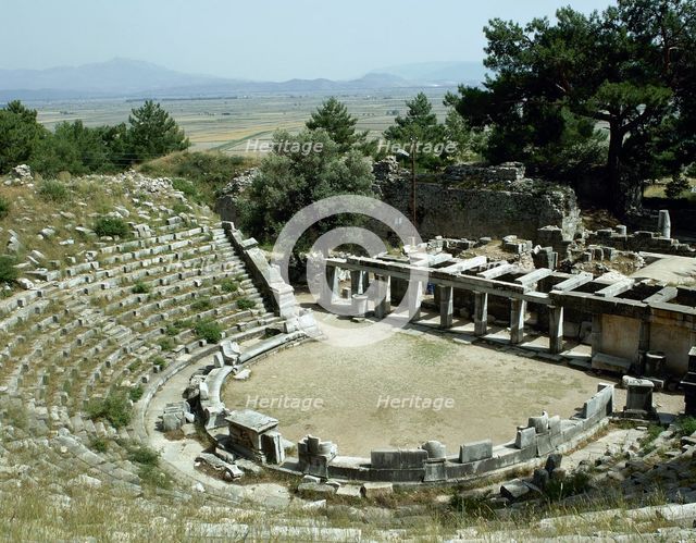 Theatre, Priene, Ionia, Anatolia, Turkey, 1999. Creator: Unknown.