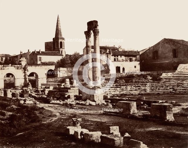 Théâtre Romain à Arles, 1860 or earlier. Creator: Edouard Baldus.