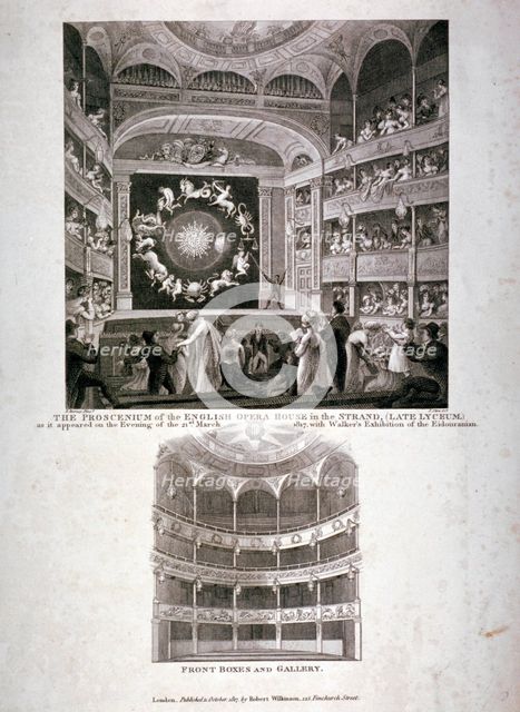 Theatre Royal English Opera House, Westminster, London, 1817. Artist: James Stow