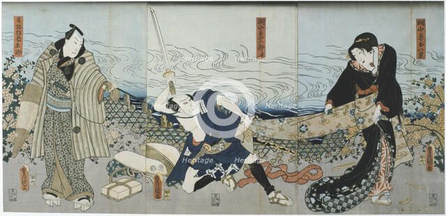 'Theatre Scene', 1844. Artist: Utagawa Kunisada