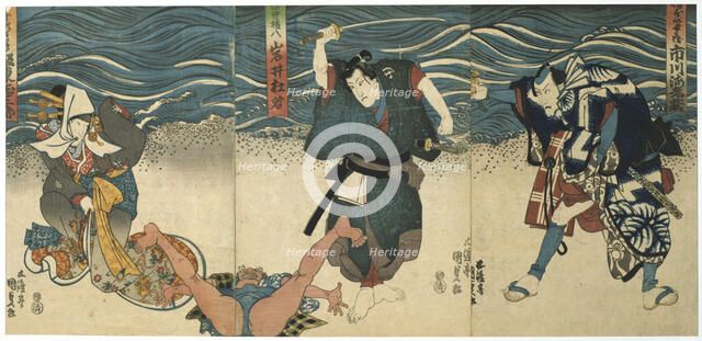 'Theatre Scene', 1844. Artist: Utagawa Kunisada