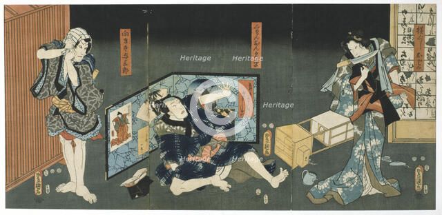 'Theatre Scene', 1844. Artist: Utagawa Kunisada