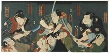 Theatre Scene 1844. Artist: Utagawa Kunisada