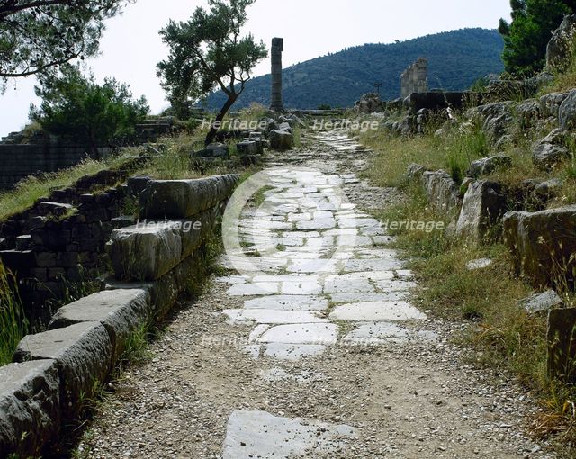 Theatre Street, Priene, Ionia, Anatolia, Turkey, 1999. Creator: Unknown.