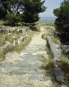 Theatre Street, Priene, Ionia, Anatolia, Turkey, 1999. Creator: Unknown