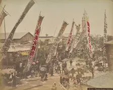 Theatre Street, Tokyo, 1890s. Creator: Adolfo Farsari