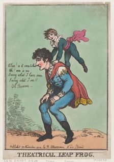 Theatrical Leap Frog, November 30, 1804., November 30, 1804. Creator: Thomas Rowlandson