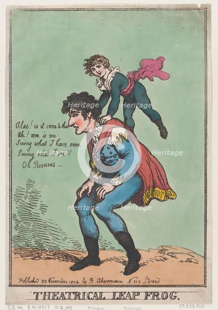 Theatrical Leap Frog, November 30, 1804., November 30, 1804. Creator: Thomas Rowlandson.