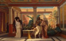 Theatrical Rehearsal in the House of an Ancient Roman Poet, 1855. Creator: Gustave Boulanger