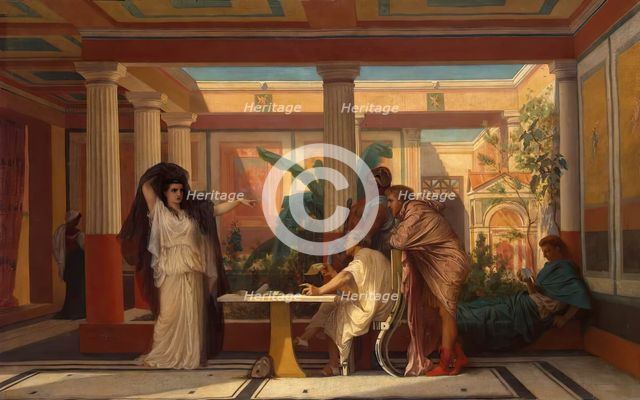 Theatrical Rehearsal in the House of an Ancient Roman Poet, 1855. Creator: Gustave Boulanger.