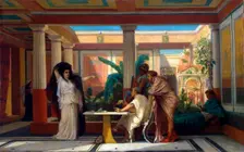 Theatrical Rehearsal in the House of an Ancient Rome Poet 1855. Creator: Boulanger, Gustave Clarence Rodolphe (1824-1888)