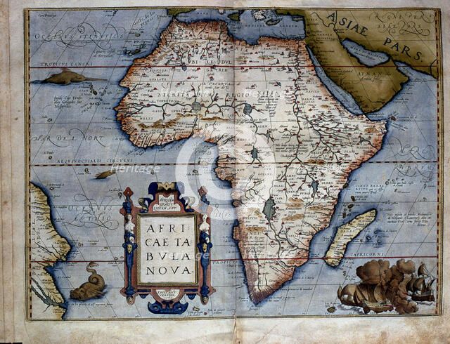  'Theatrum Orbis Terrarum' by Abraham Ortelius, Antwerp, 1574, map of the African Continent.