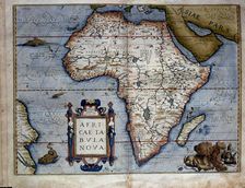 Theatrum Orbis Terrarum by Abraham Ortelius, Antwerp, 1574, map of the African Continent