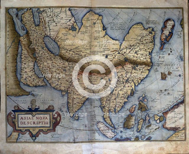  'Theatrum Orbis Terrarum' by Abraham Ortelius, Antwerp, 1574, map of the Asian continent.