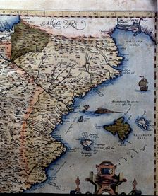 Theatrum Orbis Terrarum by Abraham Ortelius, Antwerp, 1574, map of the Kingdom of Aragon that …