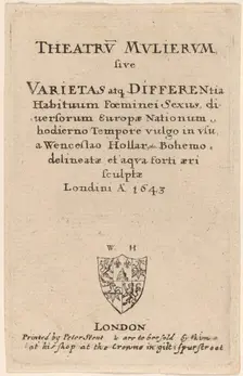 Theatrum mulierum: Title Page, 1643. Creator: Wenceslaus Hollar