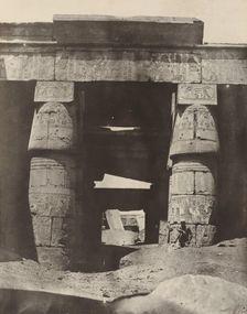 Thebes: Karnak, Portique de Temple de Khons, 1850. Creator: Maxime du Camp