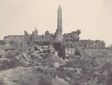 Thebes. Palais de Karnak. Sanctuaire de granit et salle Hypostyle, 1850. Creator: Maxime du Camp