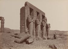 Thèbes, Temple de Ramasseum, Colosses brisés, 1870s. Creator: Émile Béchard