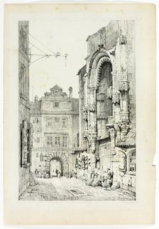 Thein Church, Prague, 1833. Creator: Samuel Prout