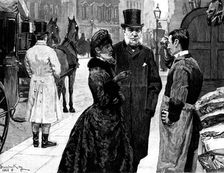 Their Christmas Dinner - Turkey, drawn by G. King, 1883. Creator: Eugène Froment